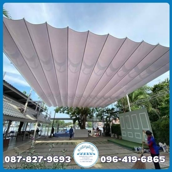 ติดตั้งโครงหลังคาผ้าใบสไลด์ ติดตั้งโครงหลังคาผ้าใบสไลด์